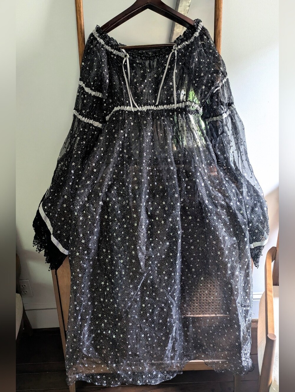 Celestial Romance Handmade Starry Night Vintage Maxi Dress